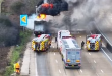 m25 fire today