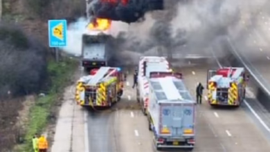 m25 fire today