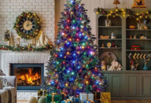 christmas tree with lights
