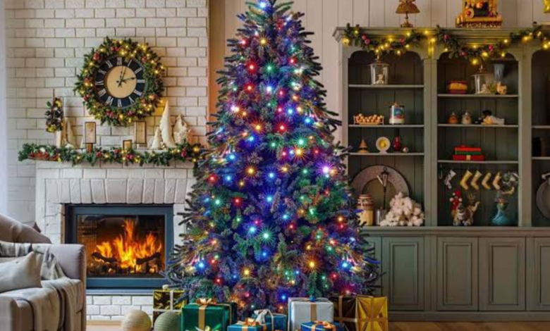 christmas tree with lights